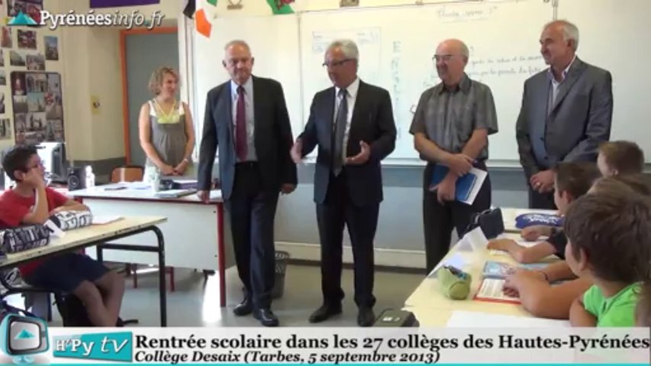 [TARBES]Michel Pélieu au collège Desaix (5 septembre 2013)