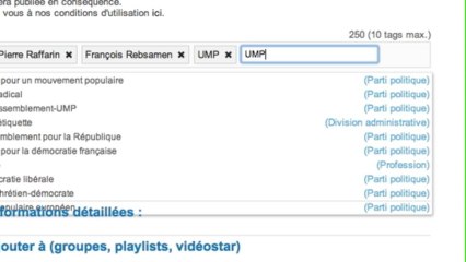 Dailymotion ne connaît pas les TAG des partis de gauche