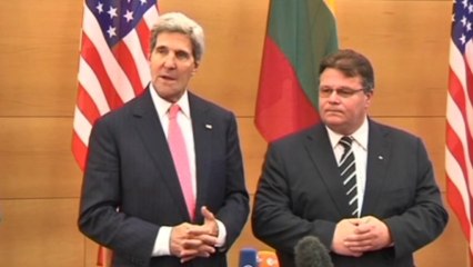 Kerry welcomes "strong" EU statement on Syria after Lithuania meeting