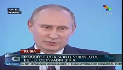 Pdte. Vladimir Putin rechaza intensiones de agresiones contra Siria