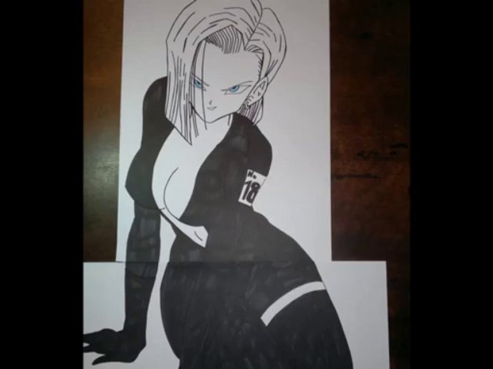 Android-18 Poster.アンドロイド18を描画する方法.