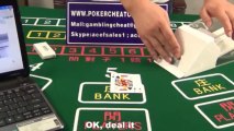 Baccarat cheating device|Blackjack cheating device|Cheating poker shoe|Pin hole cam lens system|Second playing card deal shoe