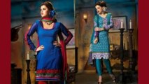 SKBMART.com Designer Anarkali Churidar Suits Salwar kameez Cotton Suits Designs 2013 for Women Shopping in India