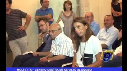 Molfetta | Centro destra su asfalto al Duomo