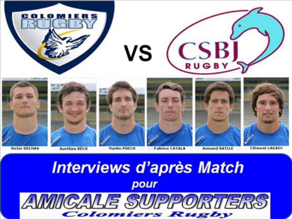 Interviews Colomiers Bourgoin 7.09.2013