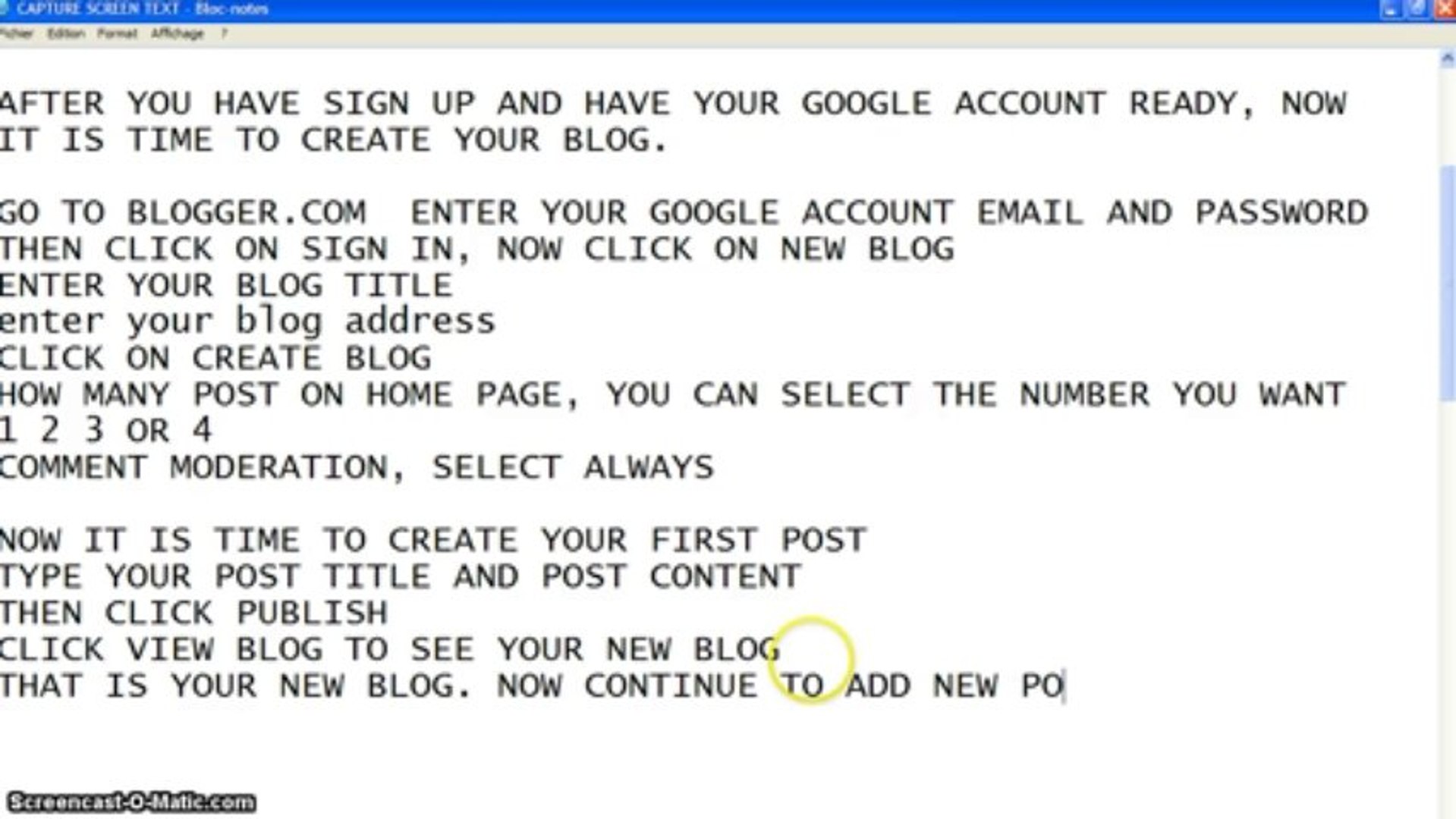 how to create a blog for free using blogger