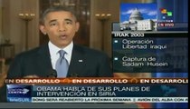 Obama mantiene disposición de atacar Siria pese a propuesta rusa