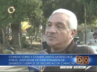 Caraqueños satisfechos por despliegue de funcionarios de diversos cuerpos de seguridad