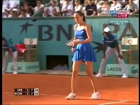 Sorana Cirstea vs. Jelena Jankovic - RG 2009 3rd set Parte 3
