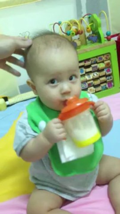 drinking milk