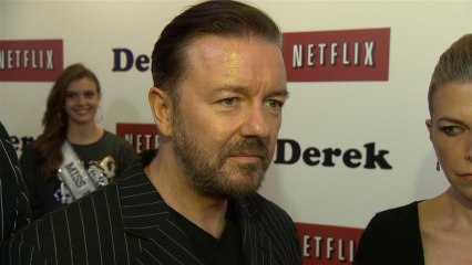 Télécharger la video: Ricky Gervais At Premiere Of His New Netflix Show 