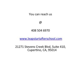 Leapstart After School Programs 2013