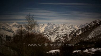 The scenic time lapse of The Himalayas