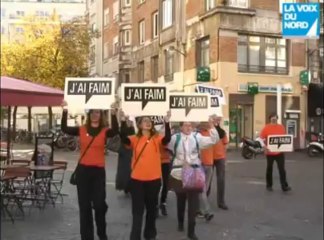 Action contre la faim organise une flashmob à Lille