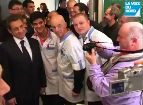 Nicolas Sarkozy en visite au CFA de Tourcoing