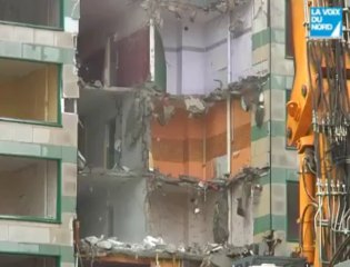 Quartier des Trois-Ponts à Roubaix : destruction de la tour F