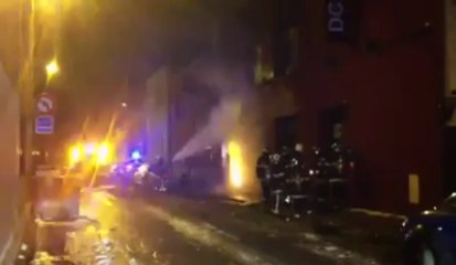 Spectaculaire feu de compteur à gaz dans le centre de Roubaix