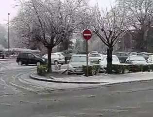 Flandre: la neige s'invite le jour du printemps