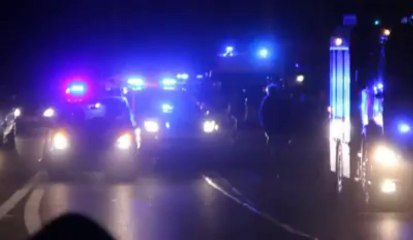Intervention des secours après la chute d'une adolescene sur l'A25