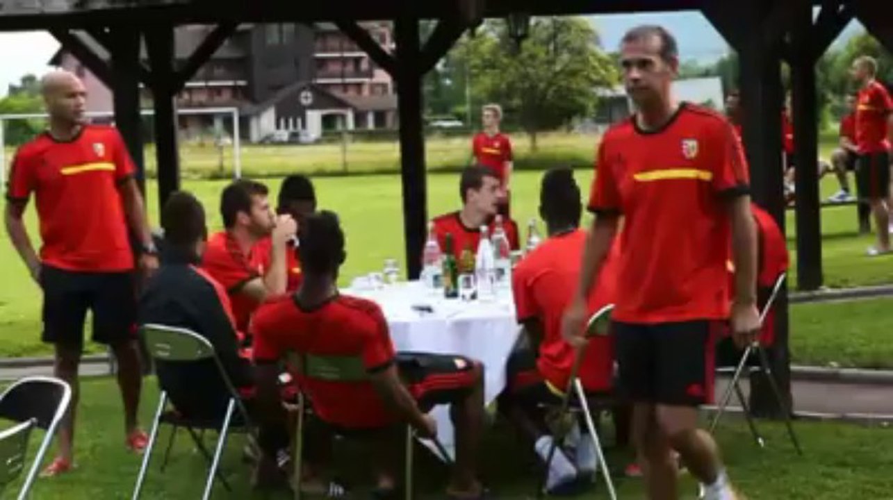 RC Lens : moments de détente lors du stage à Albertville