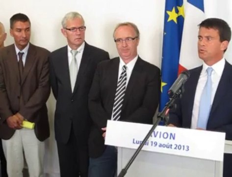 Le discours de Manuel Valls après sa visite à Avion le 19 août