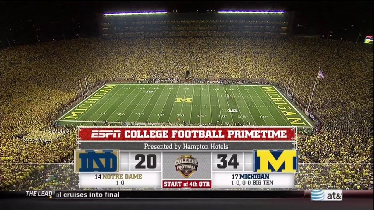 2013 Michigan vs. Notre Dame 4th Quarter