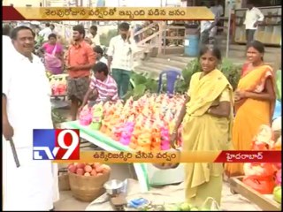 Heavy rain in Hyderabad disturbs city life
