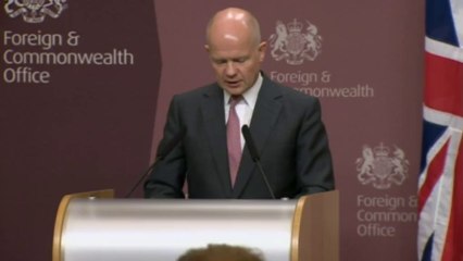 Hague shares "revulsion" over Syrian regime with Kerry