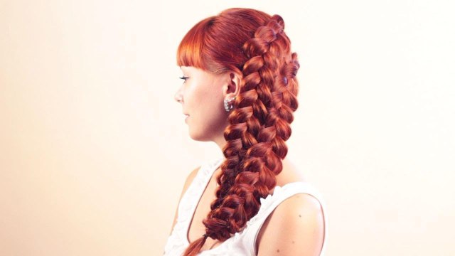 Прическа из косичек в 2х вариациях. Hairstyle of braid (in 2 variants)