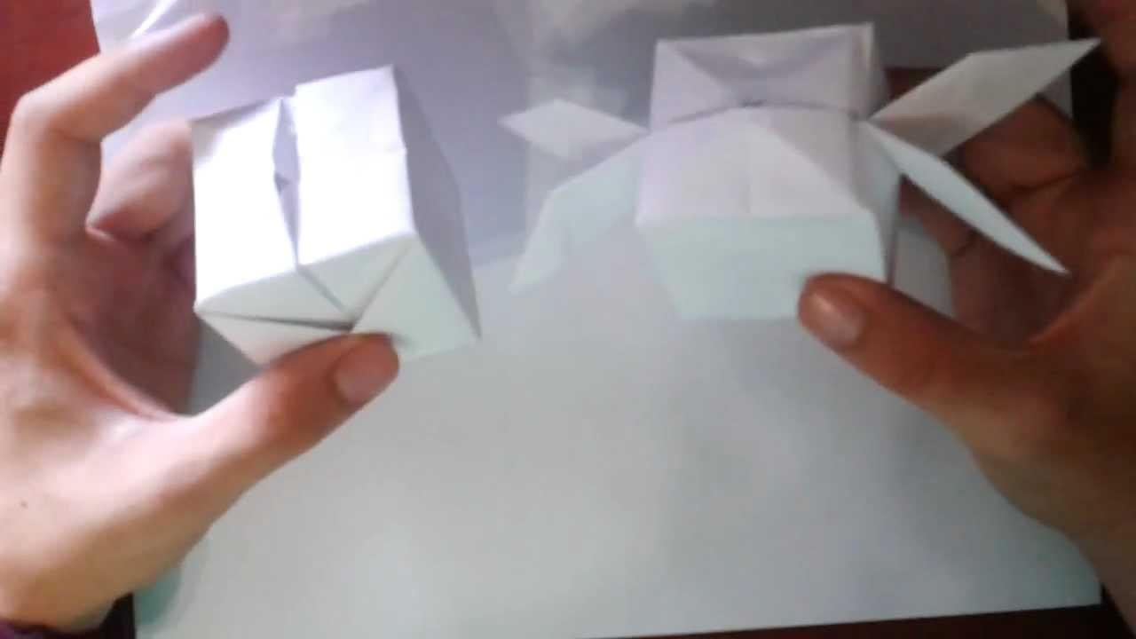 Shinyorigami: Como hacer un cubo de papel (con alas)