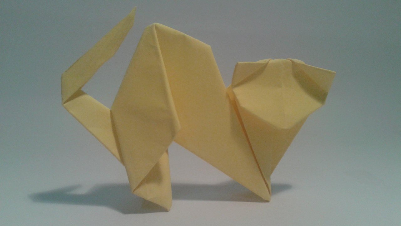 Como Hacer Un Gato De Papel Facil Origami