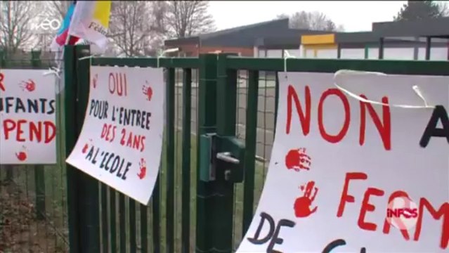 Grève à l'école maternelle Henri Grenier à Saint-Nicolas-Lez-Arras