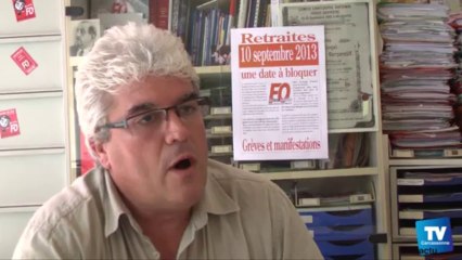 Manifestation contre l'allogement des retraites à Carcassonne, le mardi 10 sepetembre 2013 :