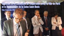 Signature de la convention de coopération entre la Ville de Paris et le Département de la Seine-Saint-Denis