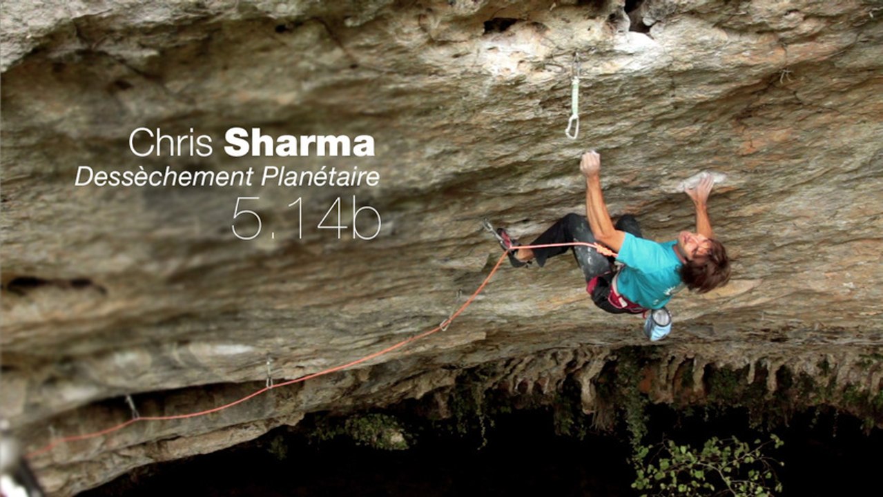 Chris Sharma sends "Dessèchement Planétaire" [5.14b] FA