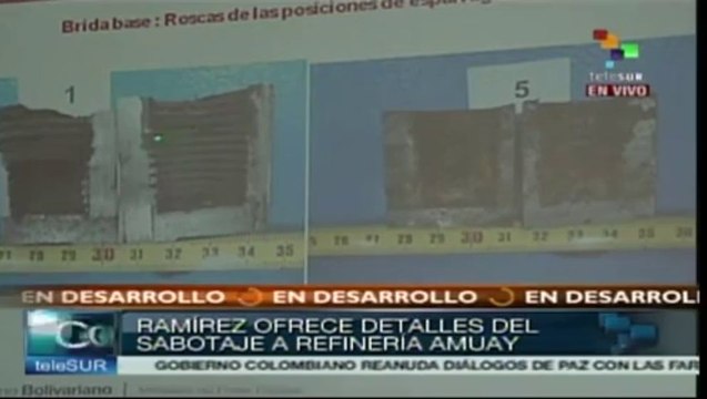 Explosión en refinería de Amuay fue por sabotaje