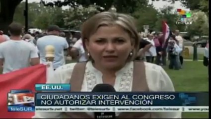 Protestas contra posible ataque a Siria no cesan en EE.UU.