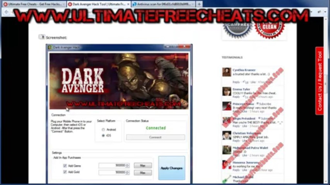 Free Dark Avenger Hack Tool v 4.01 Download