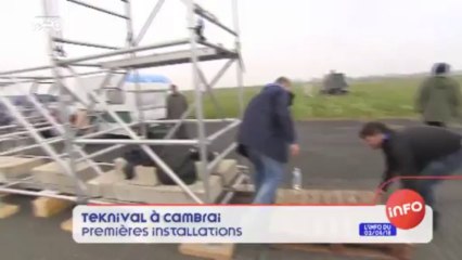 Teknival à Cambrai : premières installations
