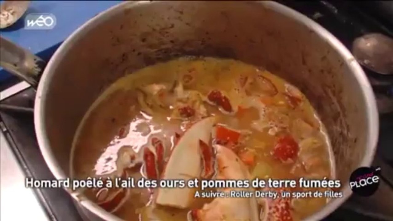 La recette de Yannick : Poêlée de homard à l'ail des ours et purée de pommes de terre fumées