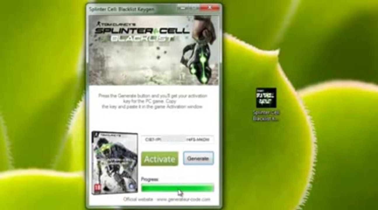 Tom Clancys Splinter Cell Blacklist générateur de clé
