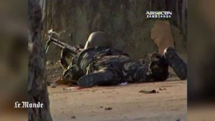 Scènes de guerre aux Philippines