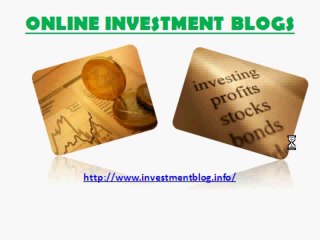 Online Investment Blogs