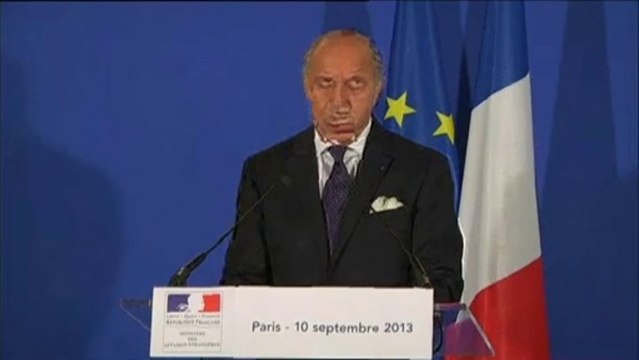 Syrie : Fabius annonce le dépôt d'une résolution sur le contrôle des armes chimiques