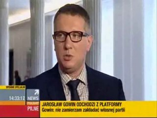 Przemysław Wipler o odejściu Jarosława Gowina z PO