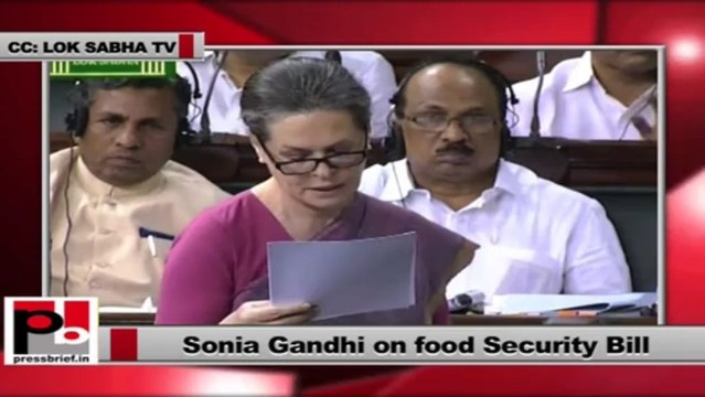 Sonia Gandhi addresses Lok Sabha on UPA’s Food Security Bill