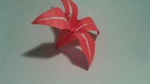 Origami - How to make an easy origami flower (origami instructions)