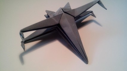 Como hacer una nave de star wars de origami sencilla (X-WING)