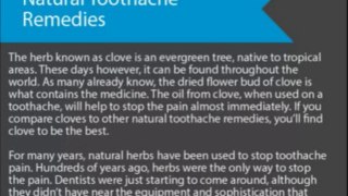 Natural Toothache Remedies 408-335-6637