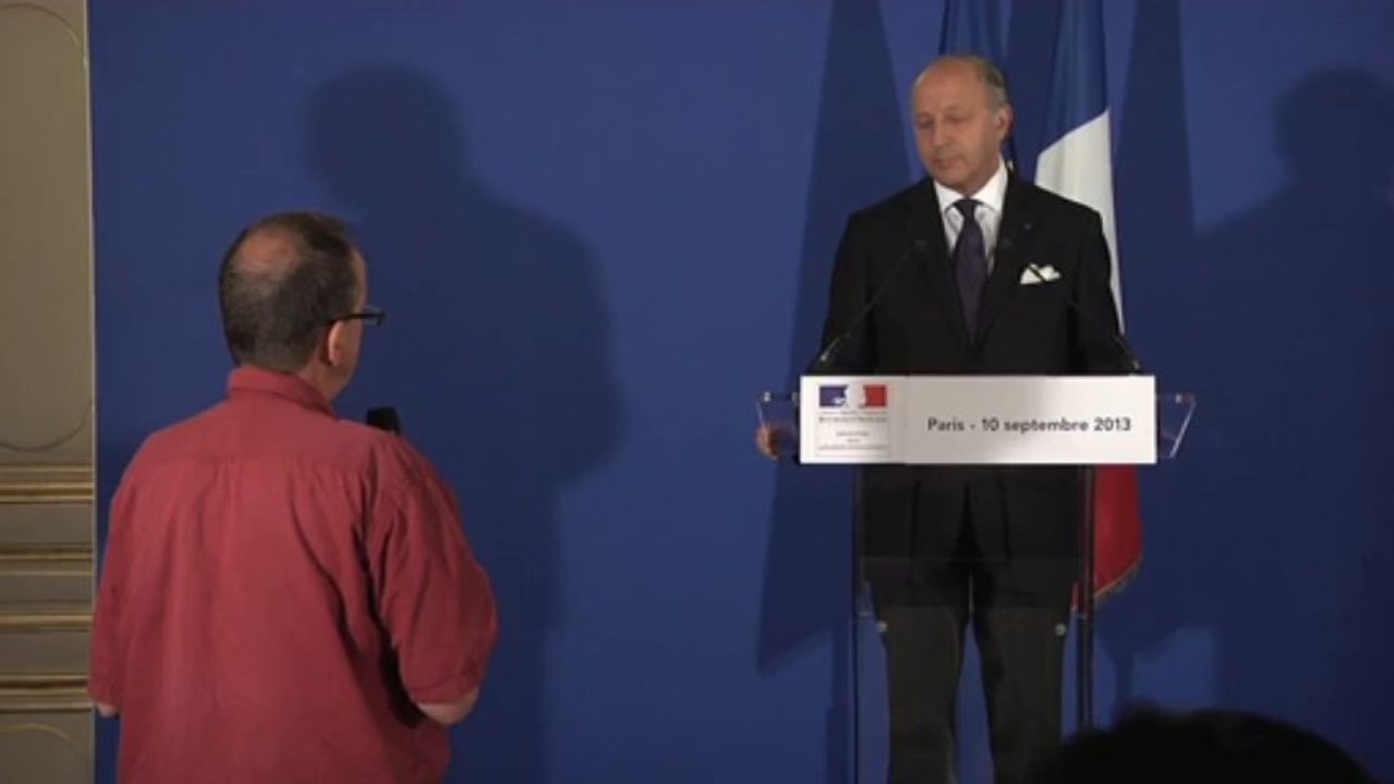 Conférence de presse de Laurent Fabius (10/09/13)